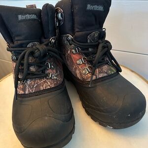 Northside Mens Black and Brown Camouflage Boots Size 10.5